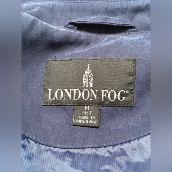 Women’s~ LONDON FOG~ Blue Micro Suede Rain Repellent Jacket~Petite M~013 - Picture 9 of 14